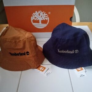 Timberland Tan and Blue Bucket Hats